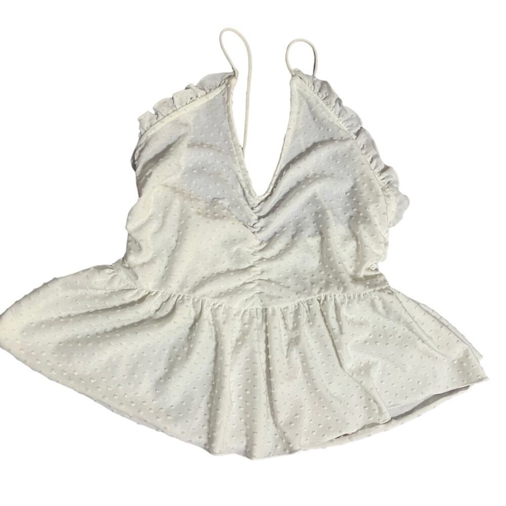 Urban Outfitters Off White Plunge Camisole Size SP Great with many looks